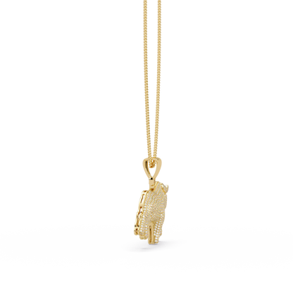 Bull Diamond Pendant Necklace