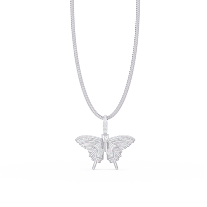 Butterfly Diamond Pendant Necklace