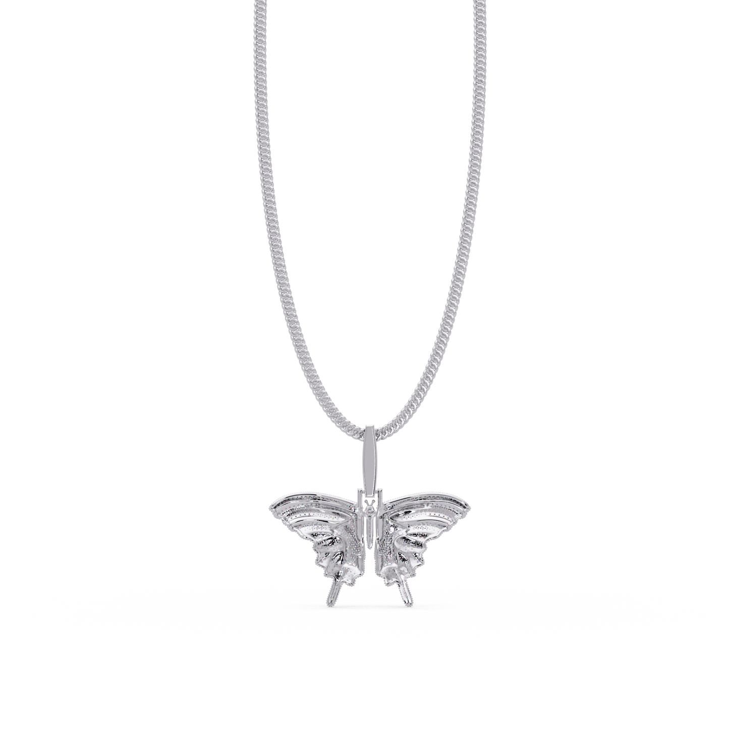 1.93 ct Butterfly Diamond Pendant Necklace | 14K Gold |