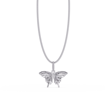Butterfly Diamond Pendant Necklace