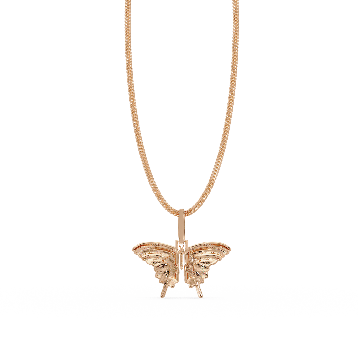 1.93 ct Butterfly Diamond Pendant Necklace | 14K Gold |