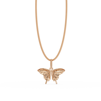 Butterfly Diamond Pendant Necklace