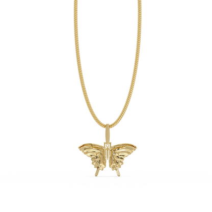 Butterfly Diamond Pendant Necklace