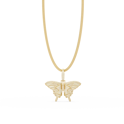 Butterfly Diamond Pendant Necklace