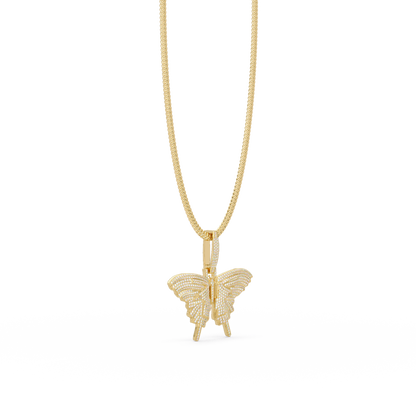 Butterfly Diamond Pendant Necklace