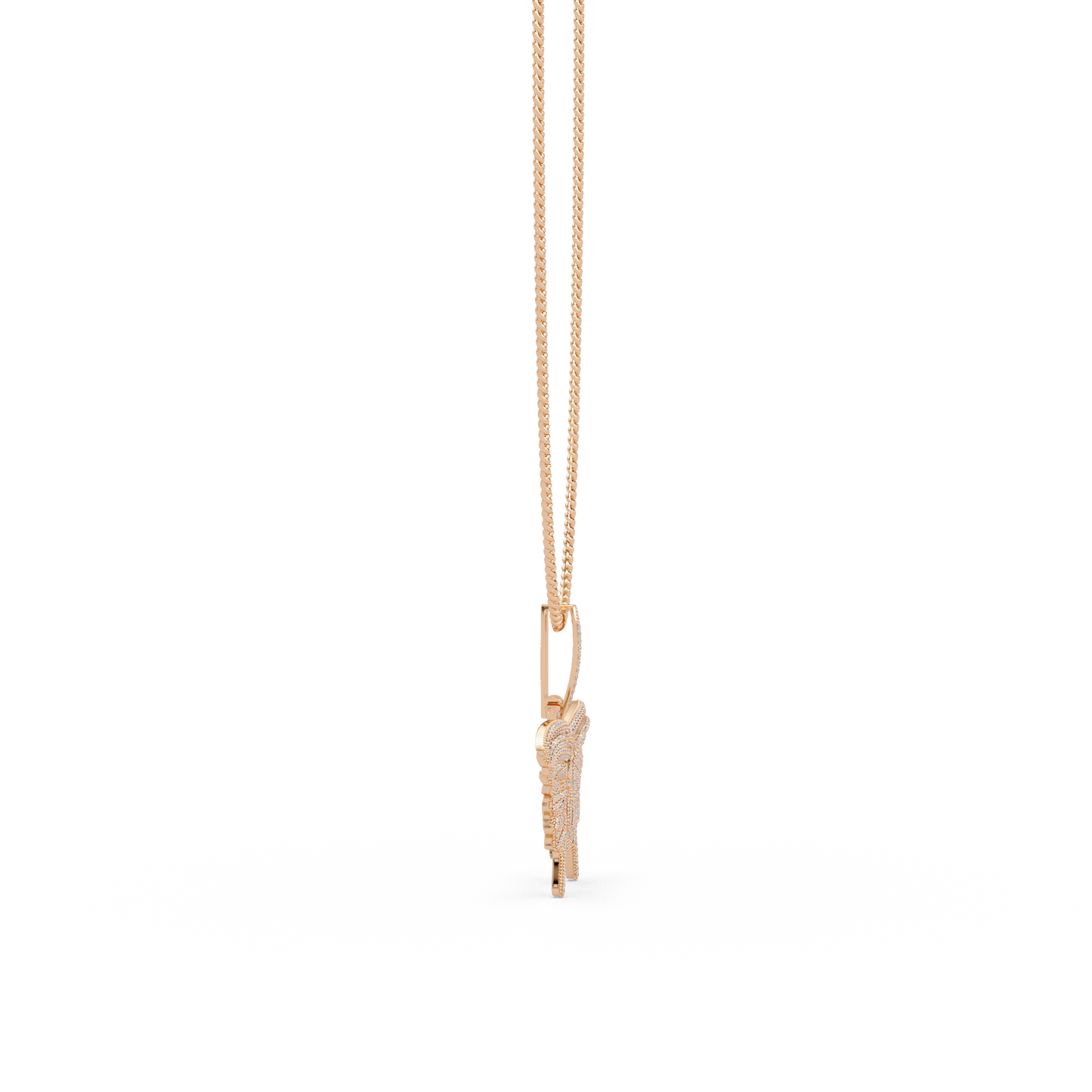 1.93 ct Butterfly Diamond Pendant Necklace | 14K Gold |