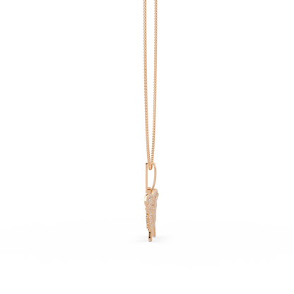 Butterfly Diamond Pendant Necklace