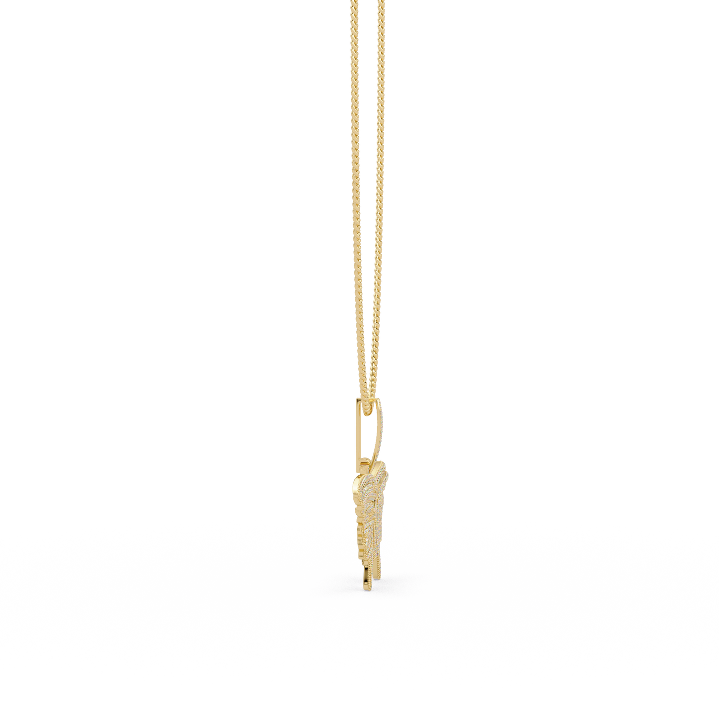 1.93 ct Butterfly Diamond Pendant Necklace | 14K Gold |
