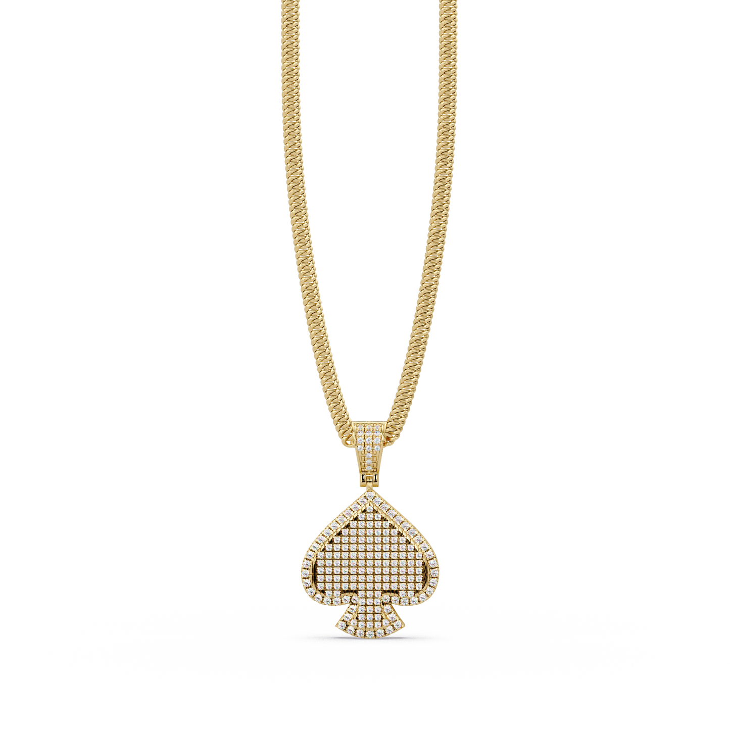 0.82 ct Spade Diamond Pendant Necklace | 14K Gold |