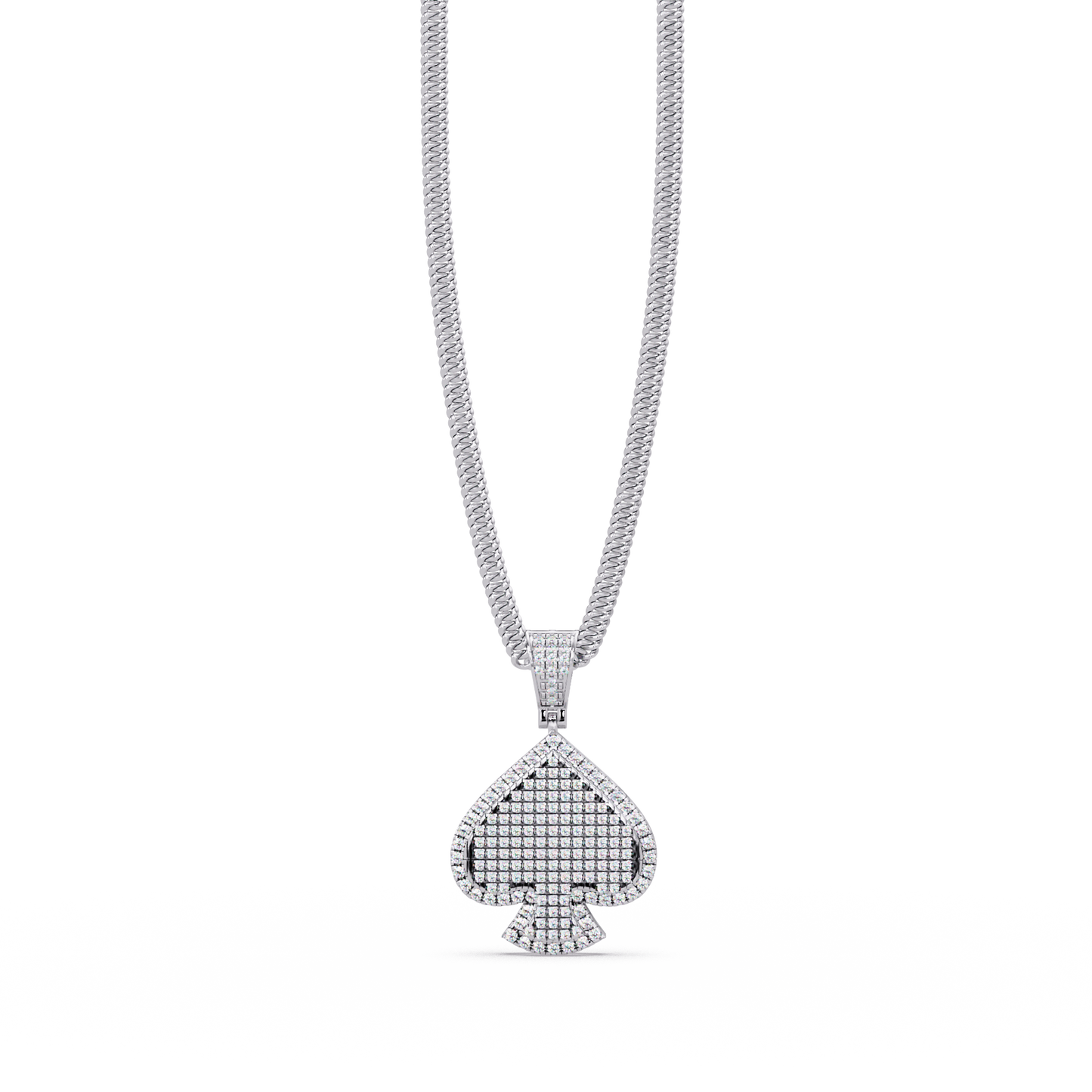 0.82 ct Spade Diamond Pendant Necklace | 14K Gold |