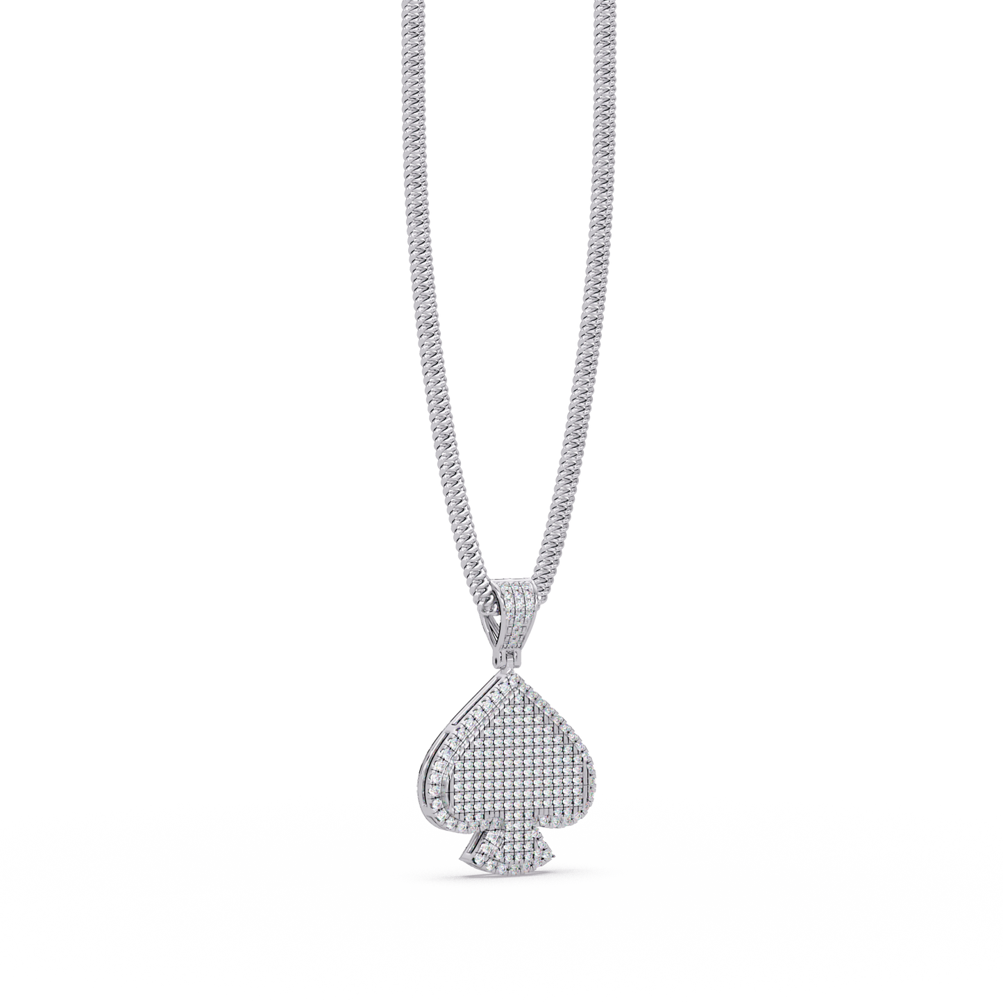 0.82 ct Spade Diamond Pendant Necklace | 14K Gold |