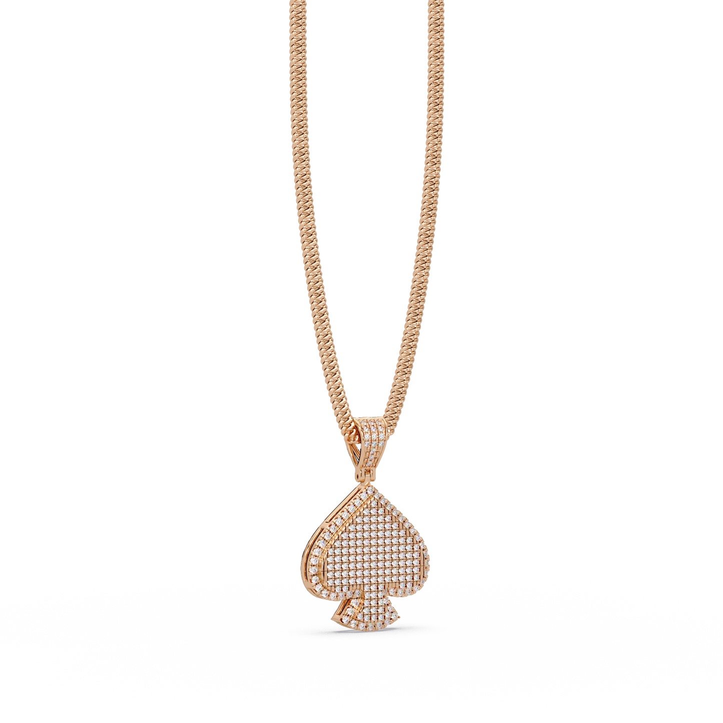 0.82 ct Spade Diamond Pendant Necklace | 14K Gold |