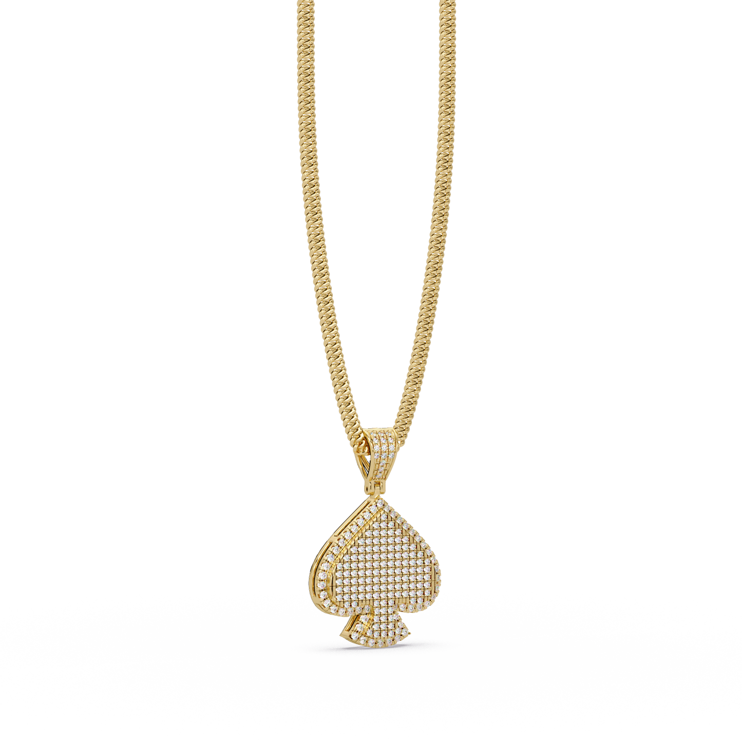 0.82 ct Spade Diamond Pendant Necklace | 14K Gold |