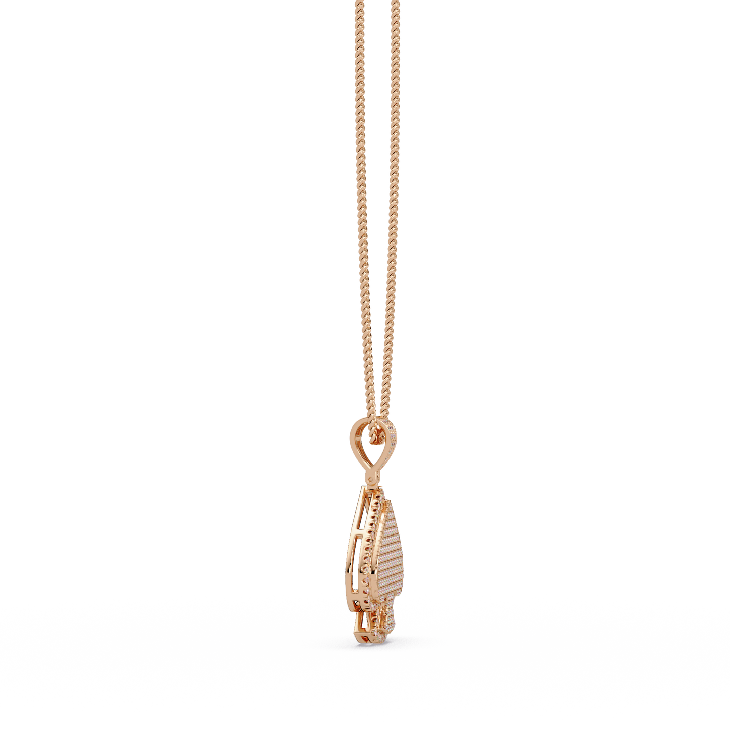 0.82 ct Spade Diamond Pendant Necklace | 14K Gold |