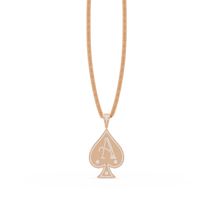 Ace of Spades Diamond Pendant Necklace
