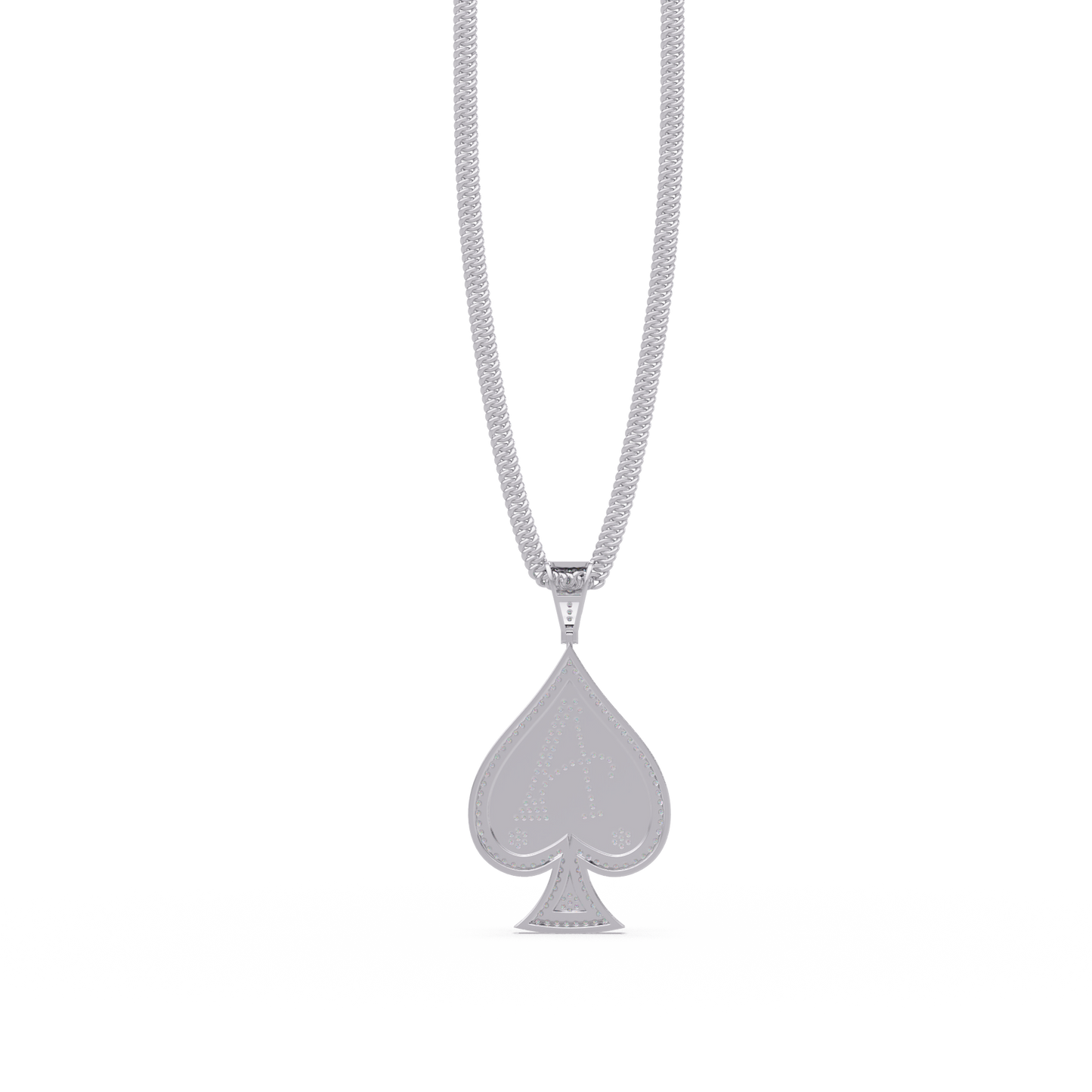 0.92 ct Ace Spade Diamond Pendant Necklace | 14K Gold |