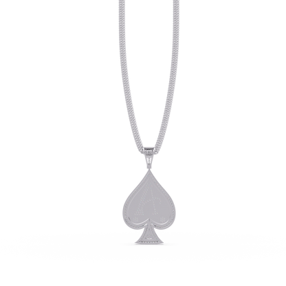 Ace of Spades Diamond Pendant Necklace