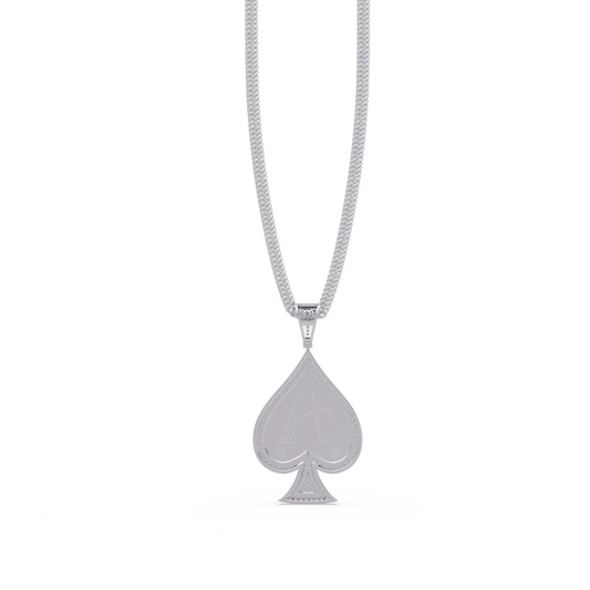 Ace of Spades Diamond Pendant Necklace