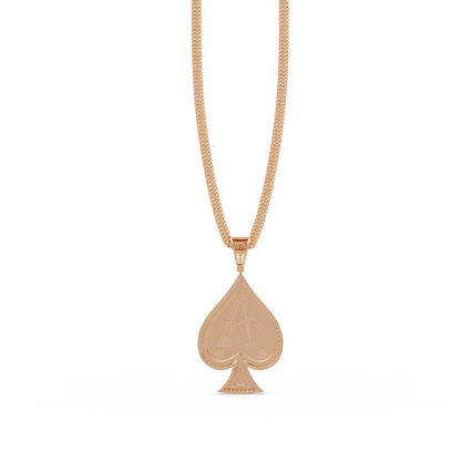 Ace of Spades Diamond Pendant Necklace