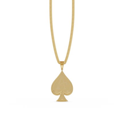 Ace of Spades Diamond Pendant Necklace