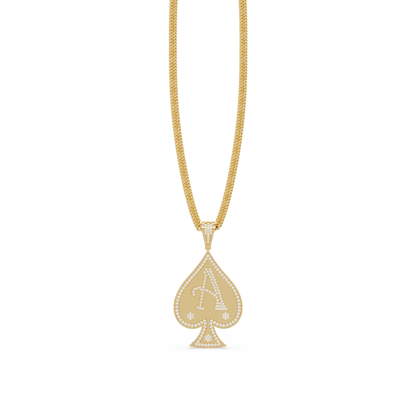 Ace of Spades Diamond Pendant Necklace