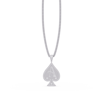 Ace of Spades Diamond Pendant Necklace