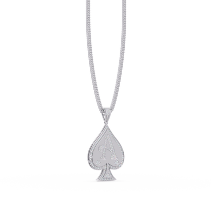 Ace of Spades Diamond Pendant Necklace