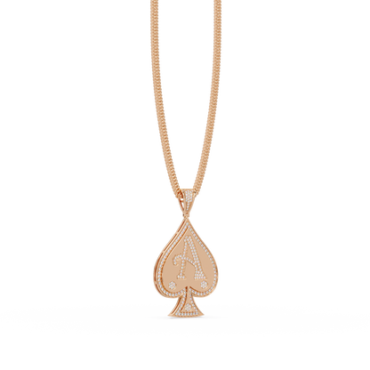 Ace of Spades Diamond Pendant Necklace