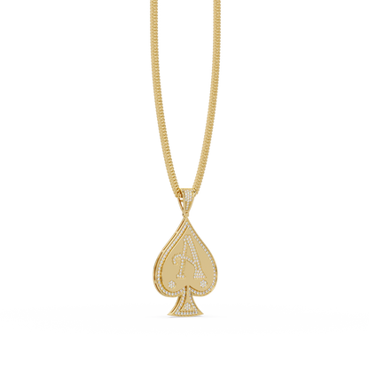 Ace of Spades Diamond Pendant Necklace