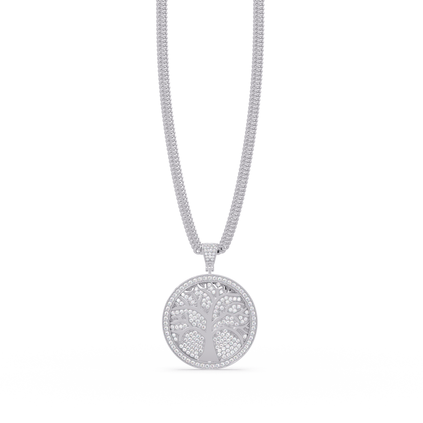 2.68 ct Tree of Life Diamond Pendant Necklace | 14K Gold |