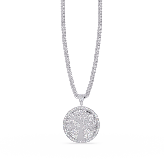 2.68 ct Tree of Life Diamond Pendant Necklace | 14K Gold |