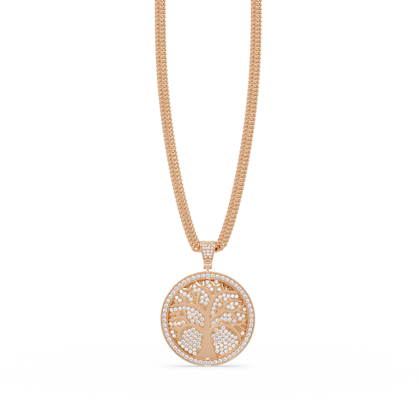 2.68 ct Tree of Life Diamond Pendant Necklace | 14K Gold |