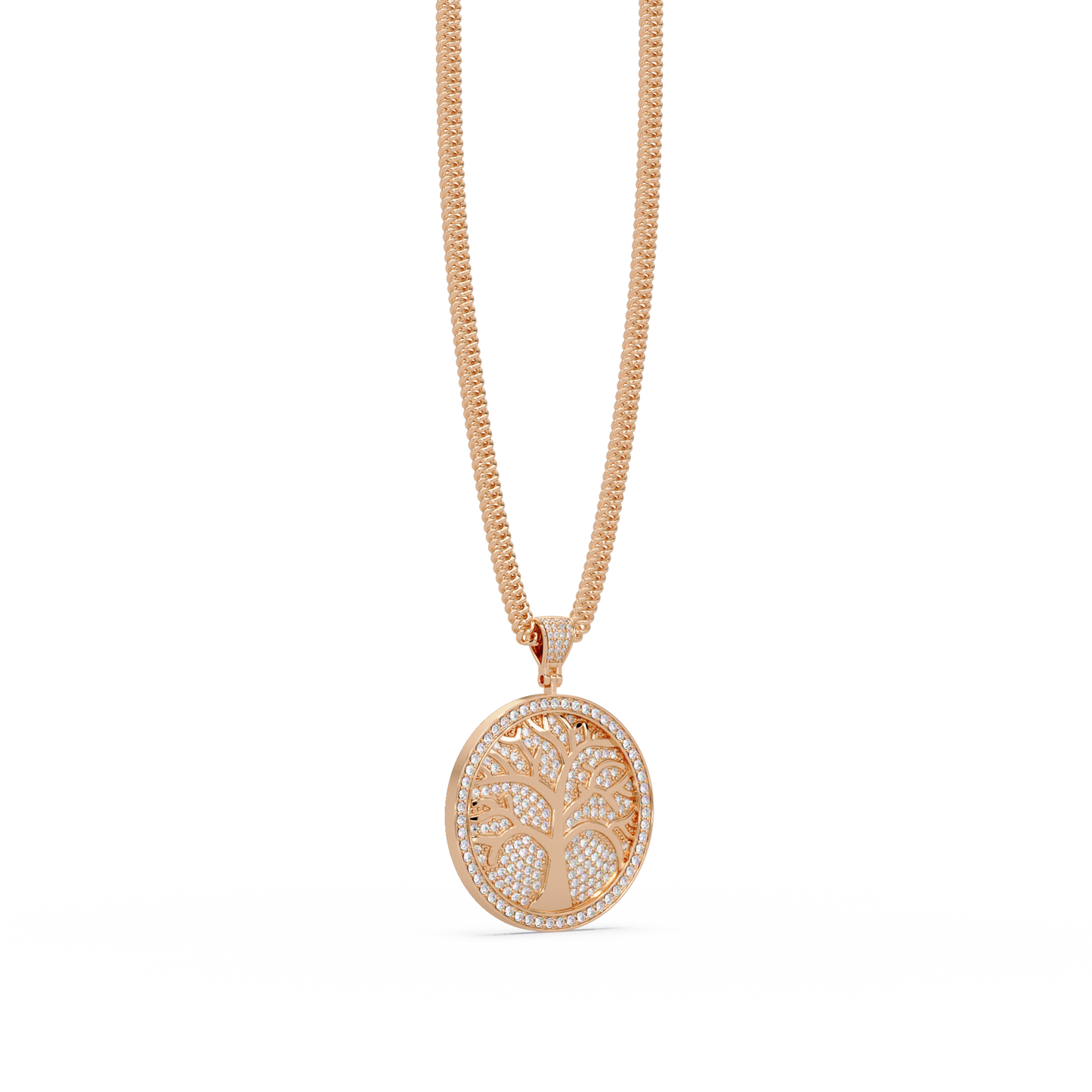 2.68 ct Tree of Life Diamond Pendant Necklace | 14K Gold |
