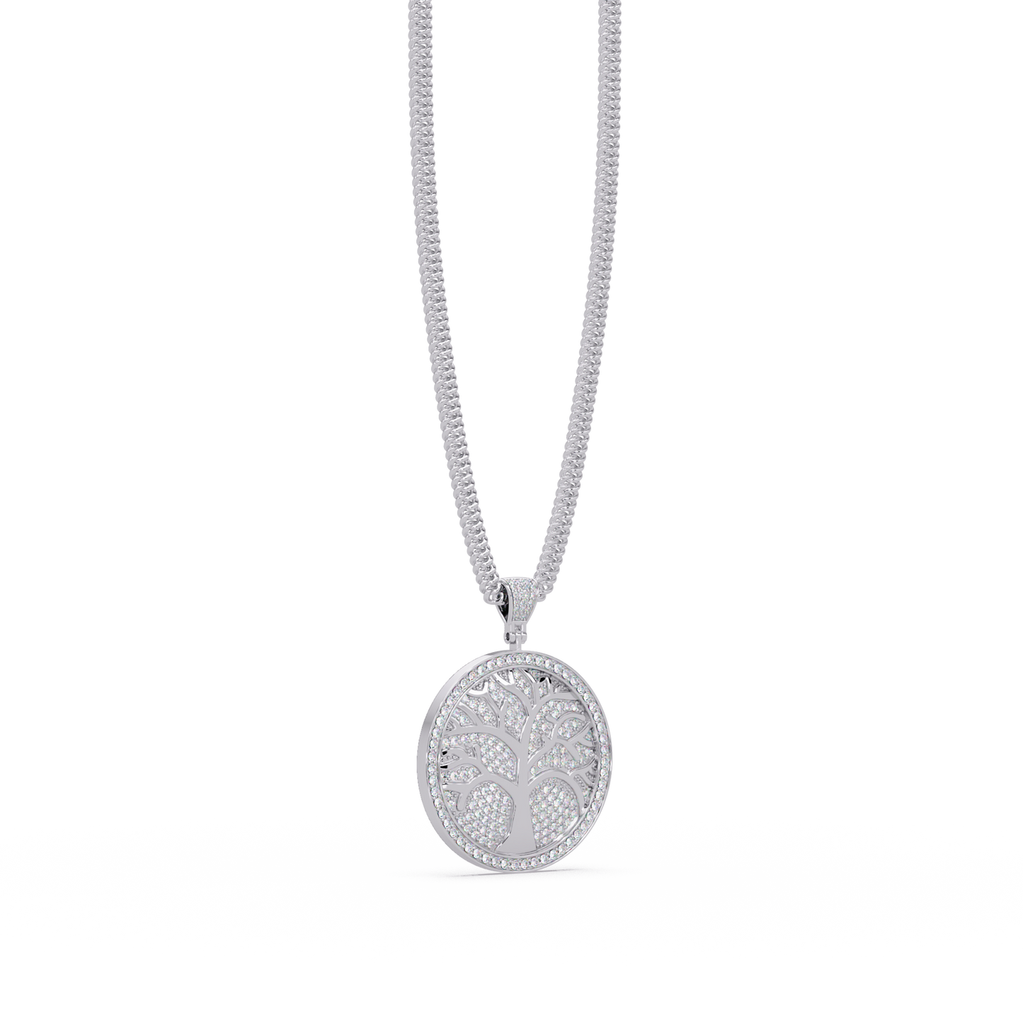 2.68 ct Tree of Life Diamond Pendant Necklace | 14K Gold |