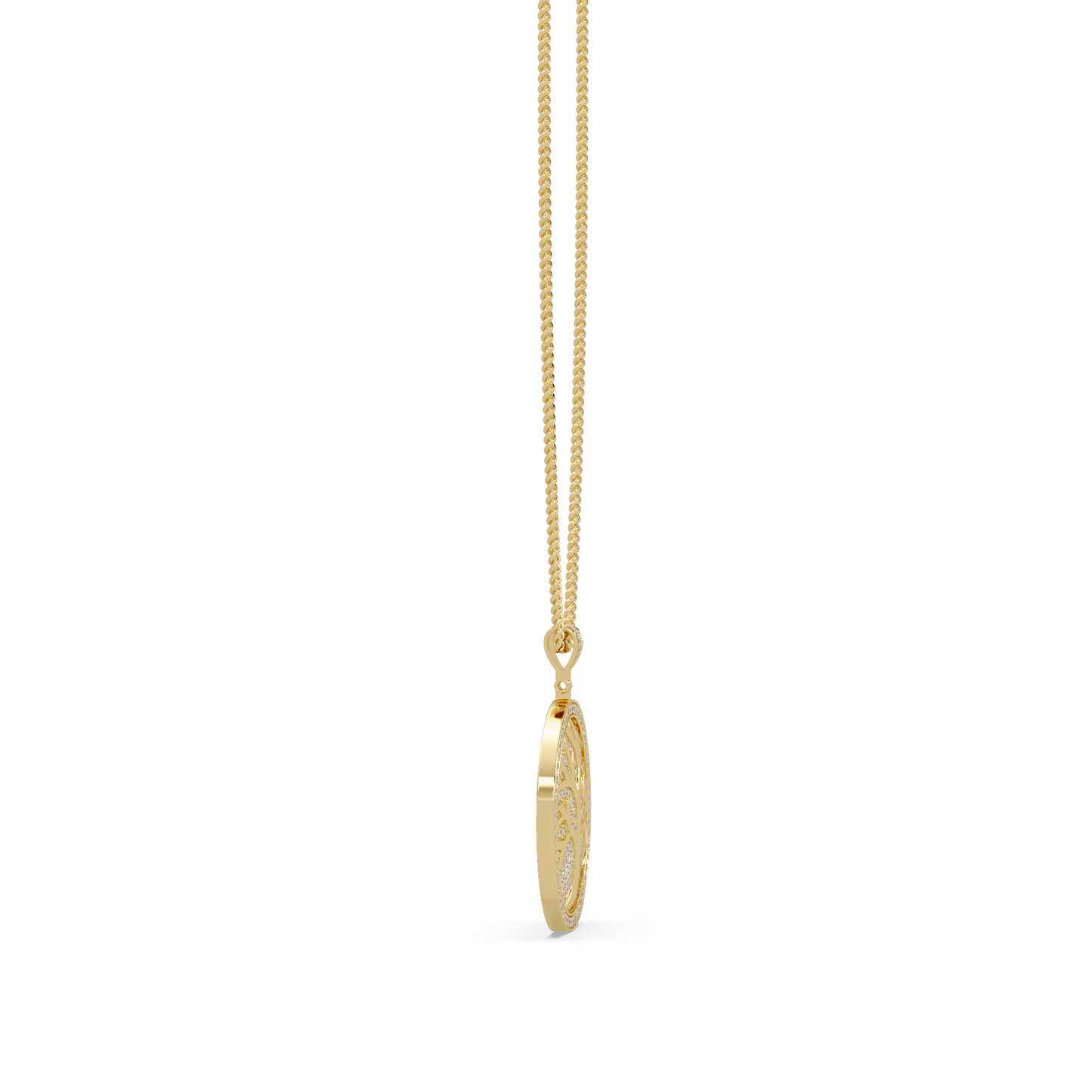 2.68 ct Tree of Life Diamond Pendant Necklace | 14K Gold |