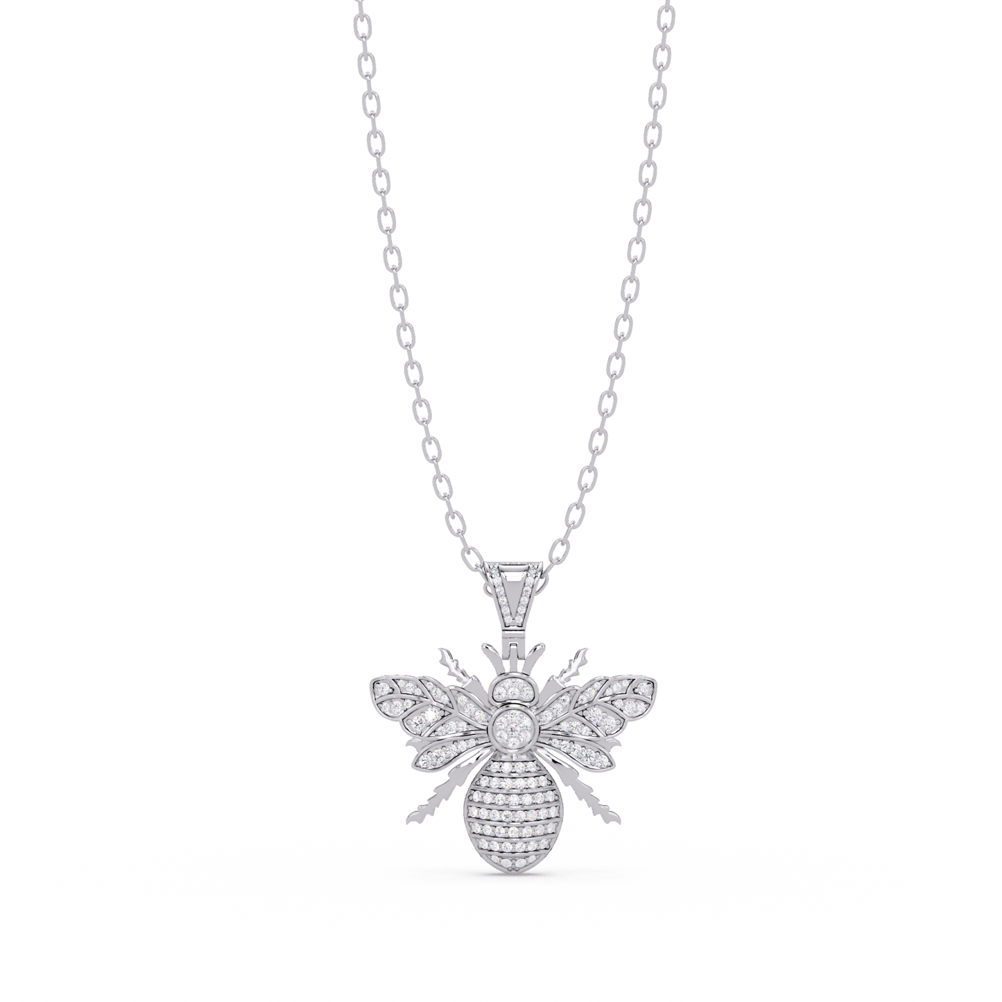 1.04 ct Bee Diamond Pendant Necklace | 14K Gold |