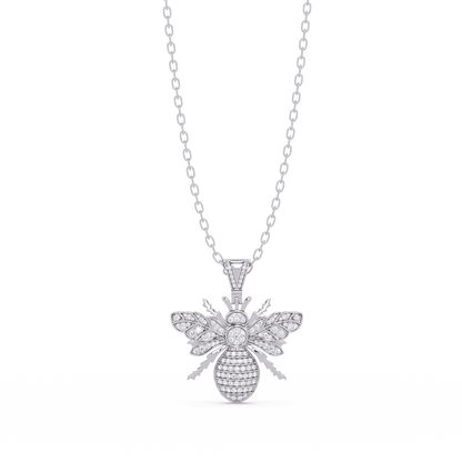 Bee Diamond Pendant Necklace