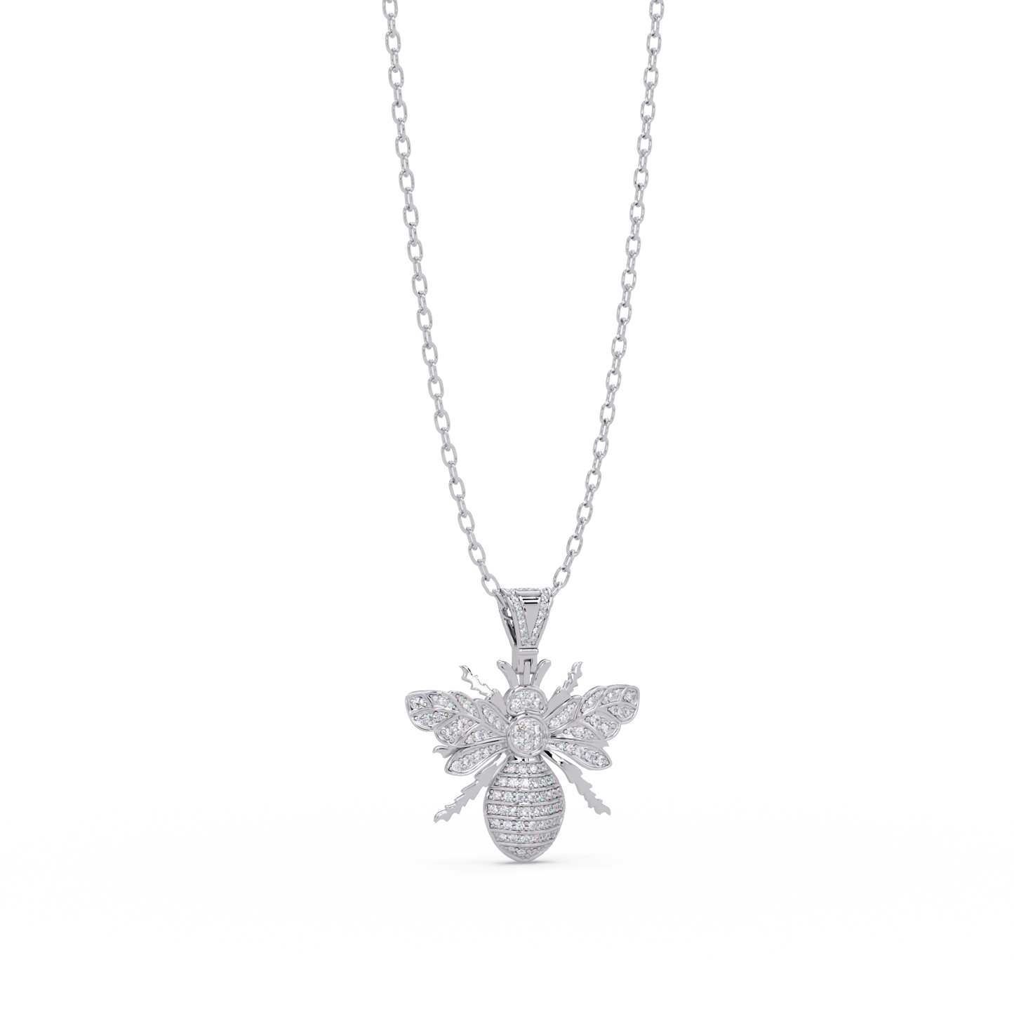 1.04 ct Bee Diamond Pendant Necklace | 14K Gold |