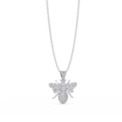 Bee Diamond Pendant Necklace