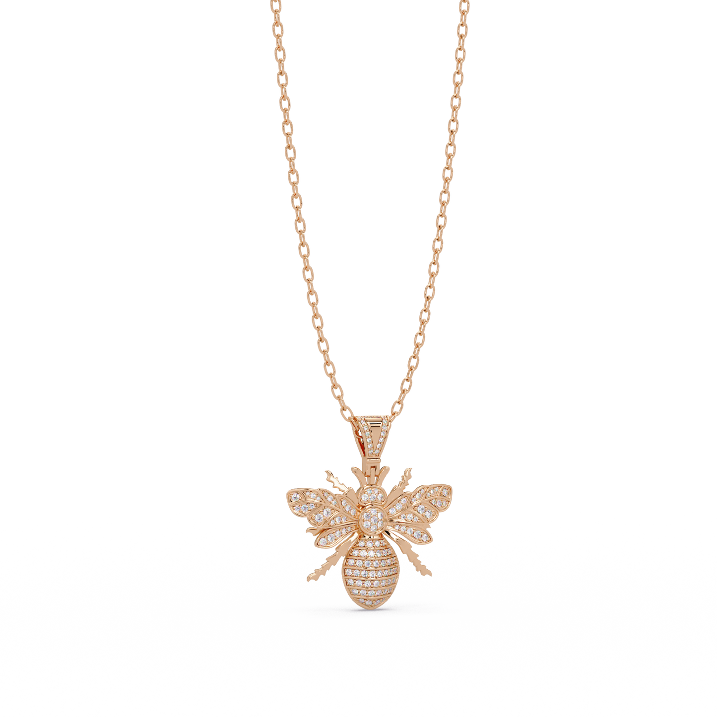 1.04 ct Bee Diamond Pendant Necklace | 14K Gold |
