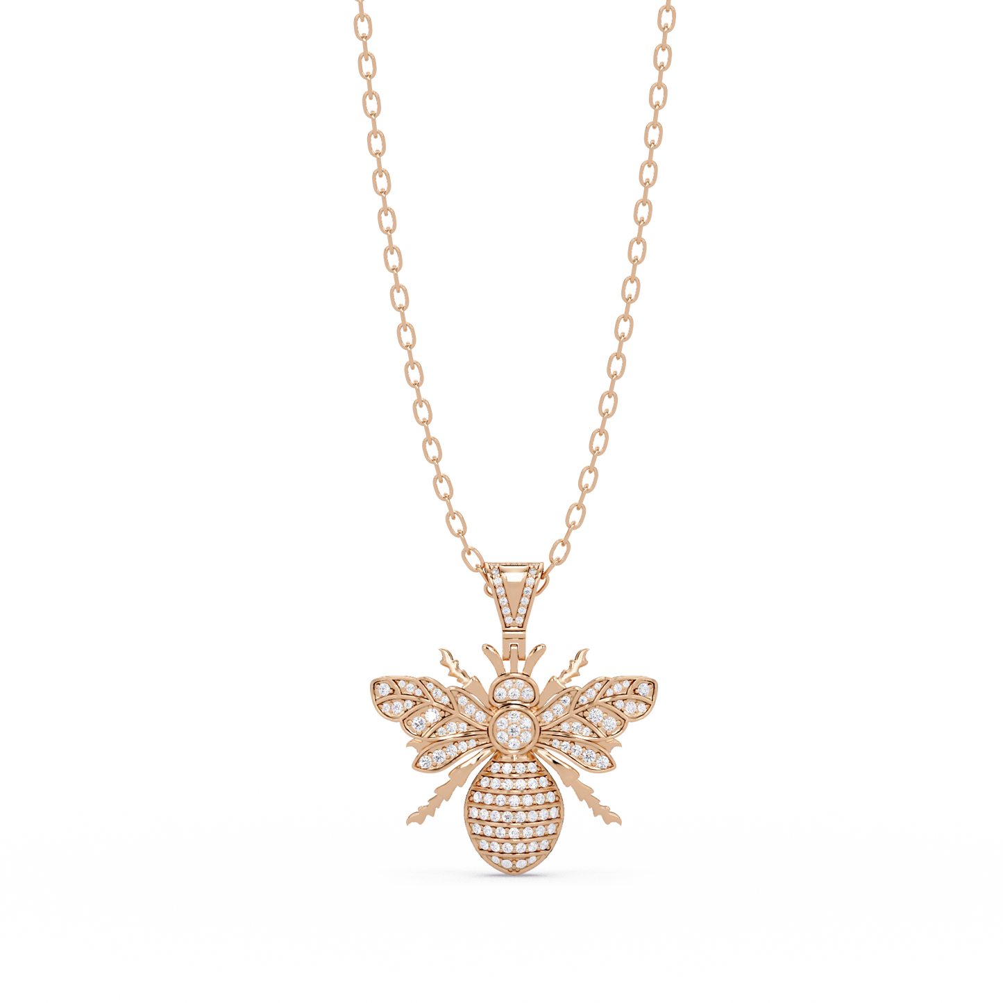 1.04 ct Bee Diamond Pendant Necklace | 14K Gold |