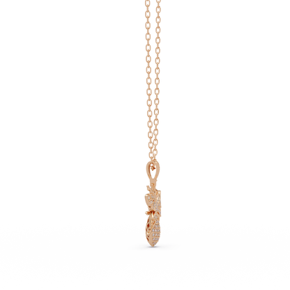 Bee Diamond Pendant Necklace