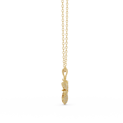 Bee Diamond Pendant Necklace