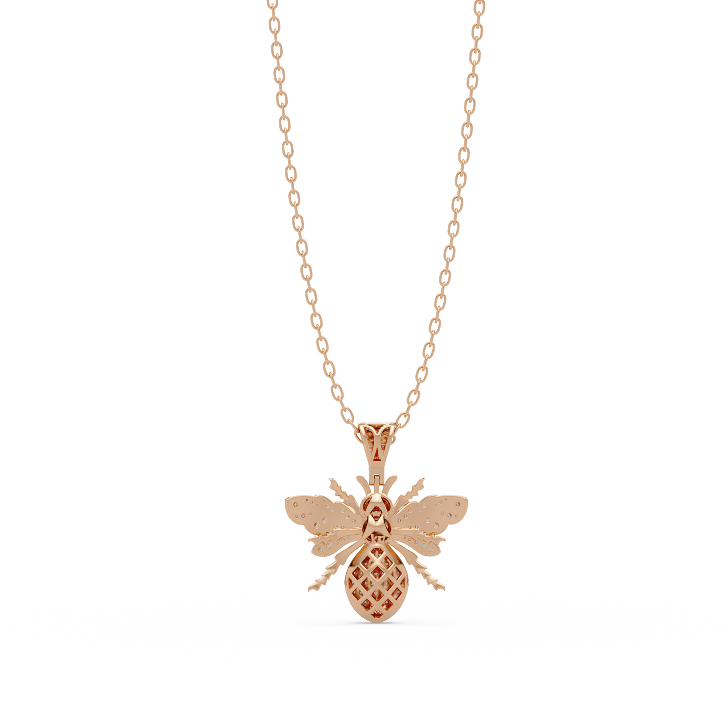 1.04 ct Bee Diamond Pendant Necklace | 14K Gold |