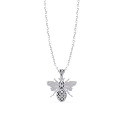 Bee Diamond Pendant Necklace