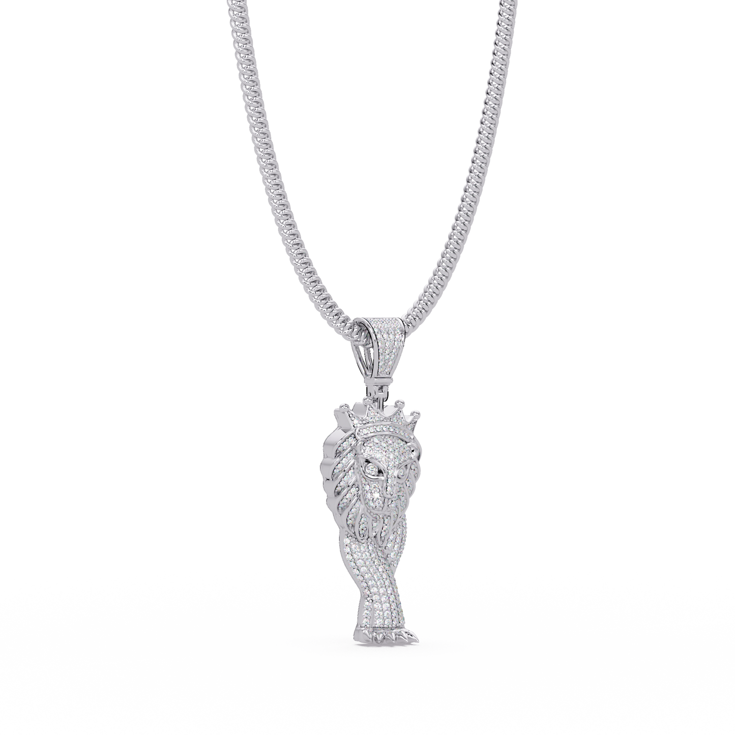 1.12 ct Crowned Pharaoh Diamond Pendant Necklace | 14K Gold |