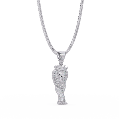 Crowned Pharaoh Diamond Pendant Necklace