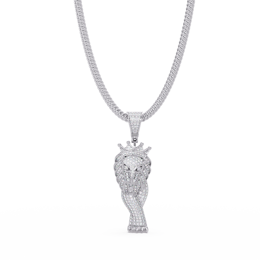 1.12 ct Crowned Pharaoh Diamond Pendant Necklace | 14K Gold |