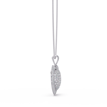 Double Heart Diamond Pendant Necklace