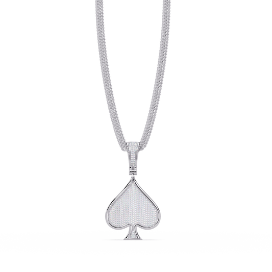 1.19 ct Spade Diamond Pendant Necklace | 14K Gold |